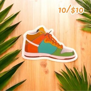 Colorblock High Top Sneaker Vinyl Sticker – Streetwear Style